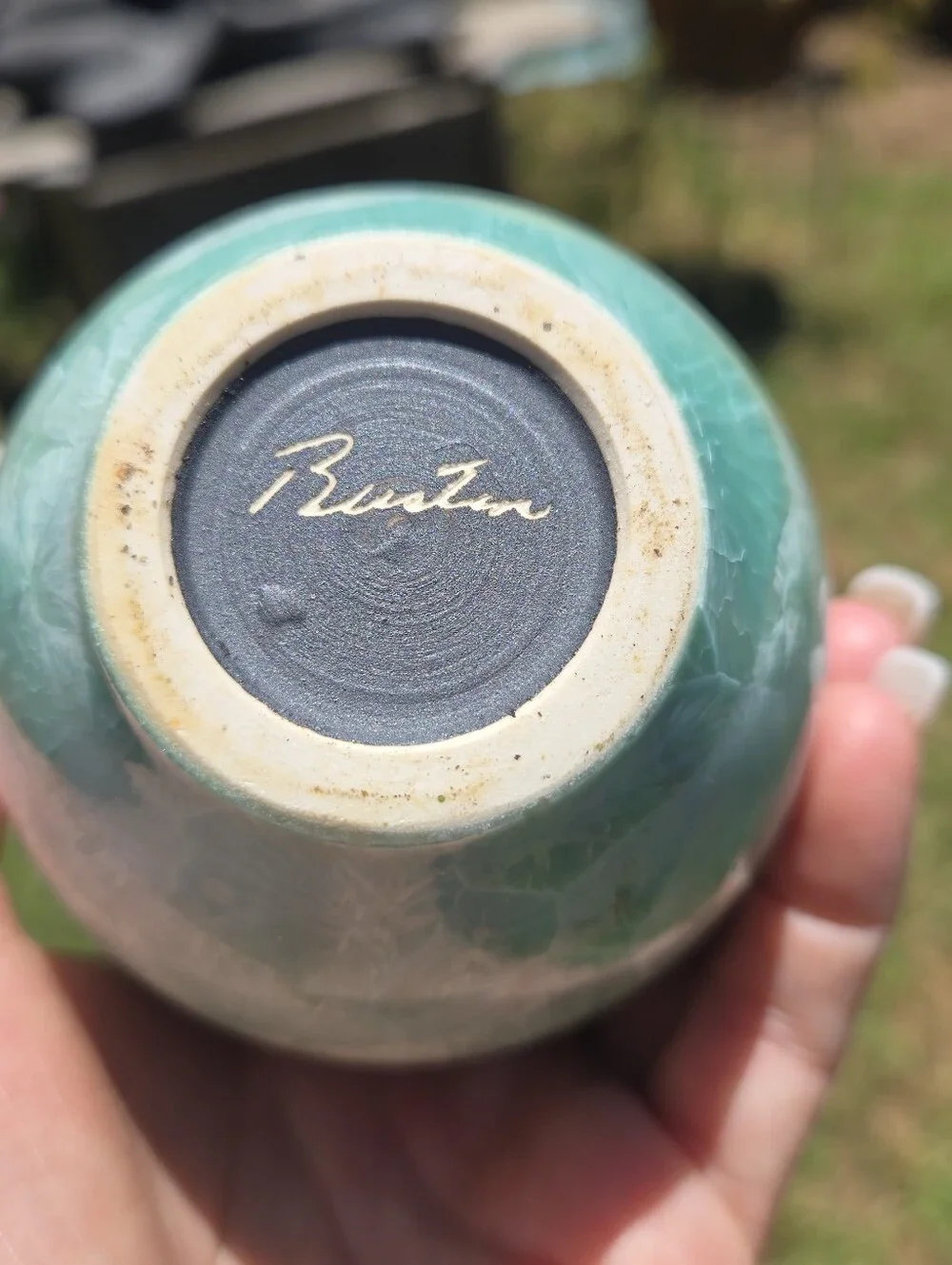 Ceramic Green Crackle Glaze Vase
